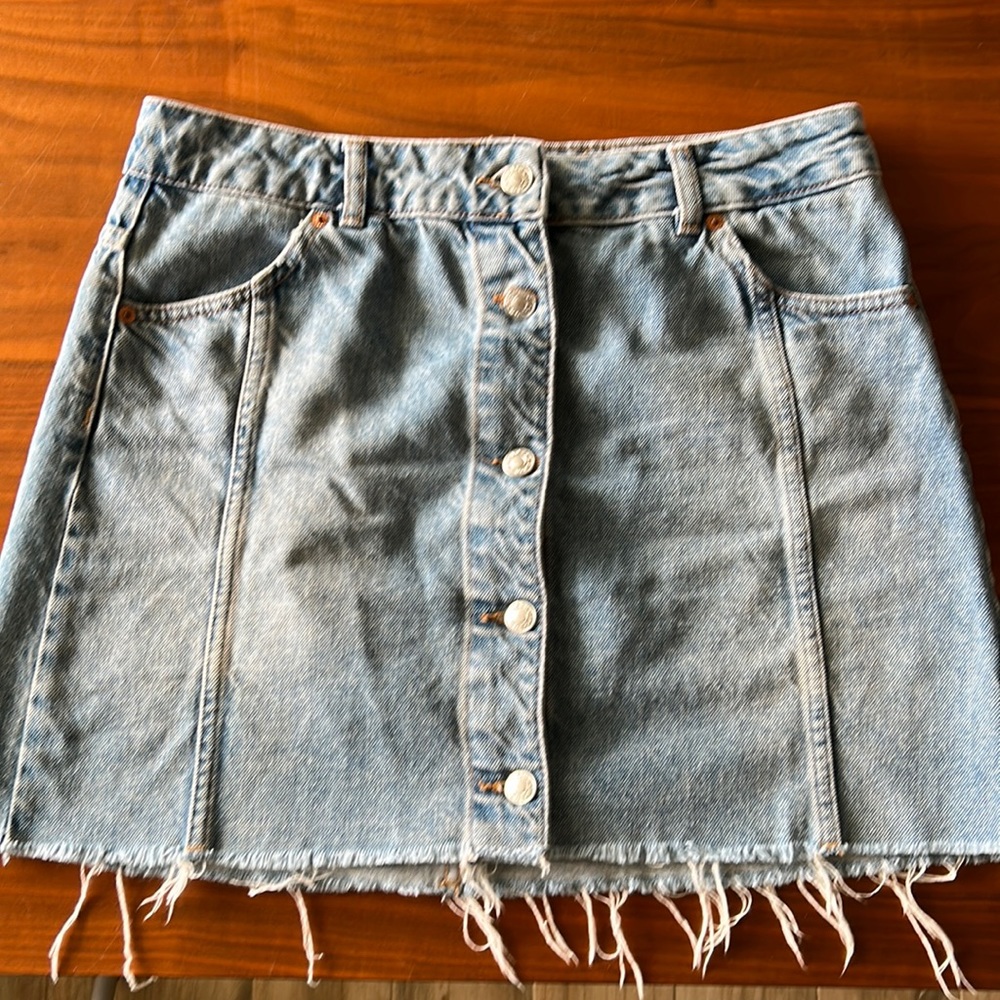 Top shop button down skirt